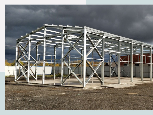 Двускатные ангары в Кулебаки от 618 руб. за квадрат