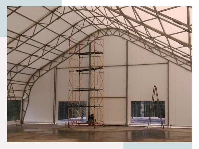 Шатровые ангары в Кулебаках