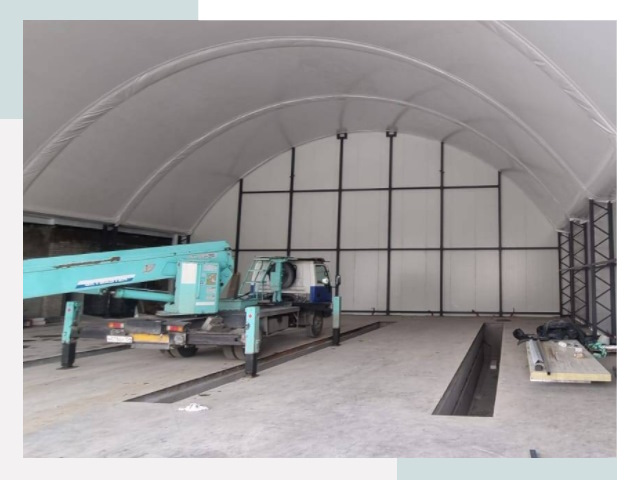 Внутреннее оснащение ангаров в Кулебаках