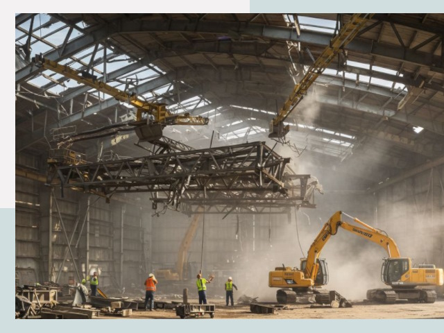 Демонтаж ангаров в Кулебаках от 618 руб. за м²